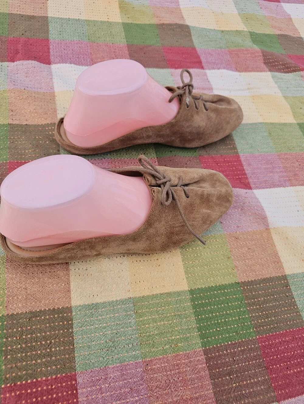 Born Handcrafted Footwear Women's 7.5 Tan Suede Slip On Mule Clogs Comfort Shoes